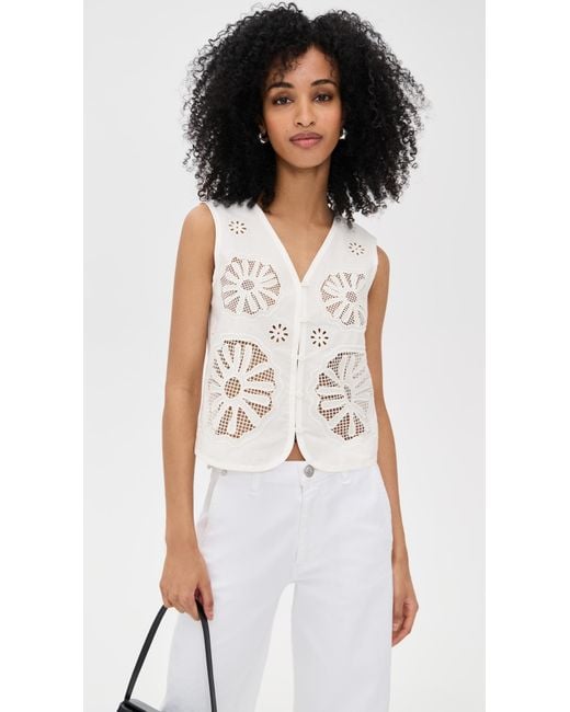 ALIGNE Black Chloe Broderie Vest