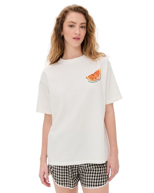 Damson Madder White Spritz Boyfriend Tee