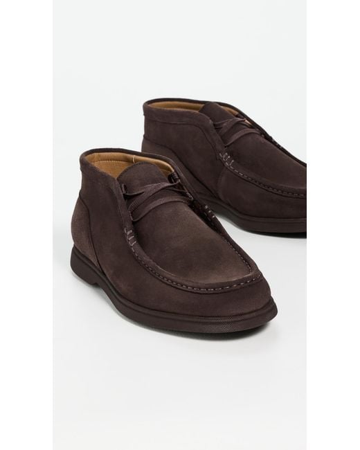 Boss Brown Sienne Suede Desert Boots for men