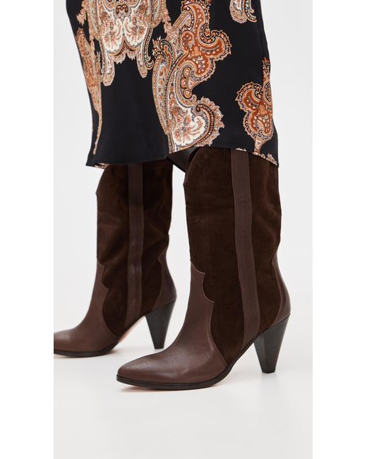 Free People Feather Heel Boots in Brown | Lyst