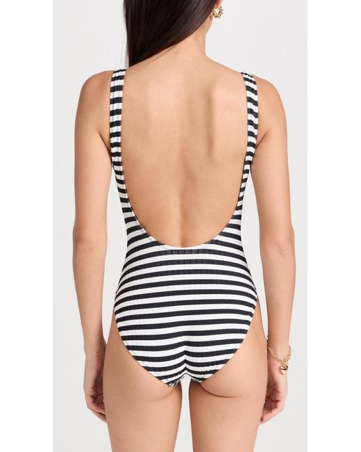 Solid & Striped Black Oid & Triped The Annearie One Piece Backout/arhaow