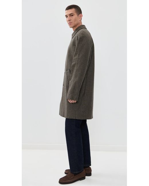 A.P.C. Black A. P.C. Mac Paul Overcoat for men