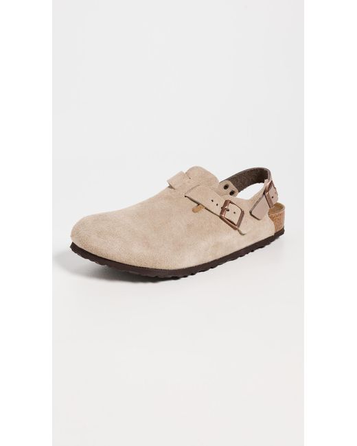 Birkenstock White Tokio Ii Suede Clogs for men