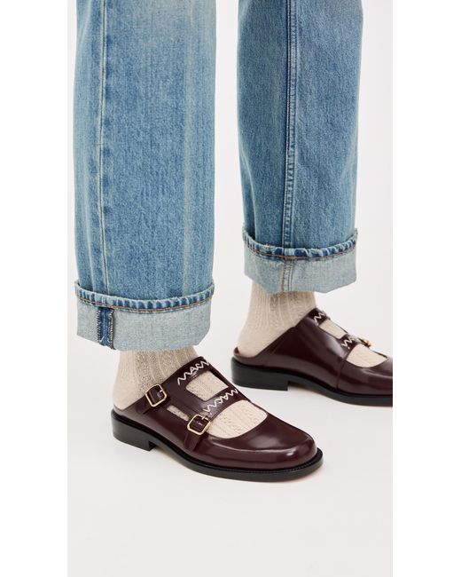 Marni Brown Leather Slides