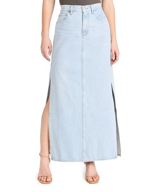 Agolde Blue Astrid Slice Skirt