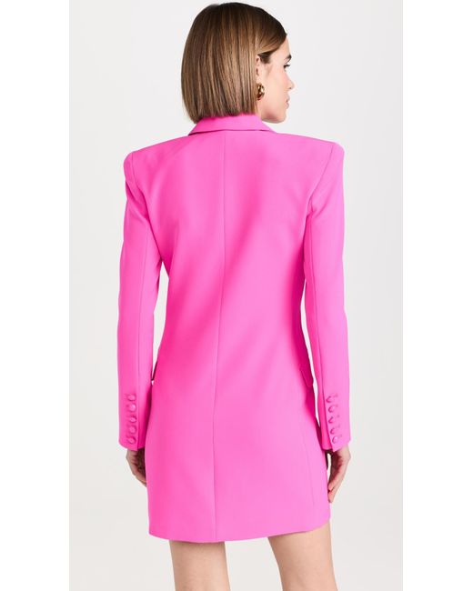 L'Agence Pink Marlee Double Breasted Blazer Dress