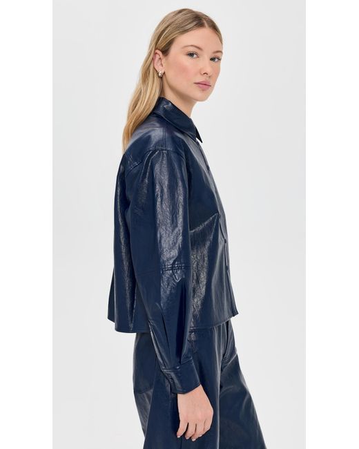 Hunter Bell Blue Vail Faux Leather Jacket