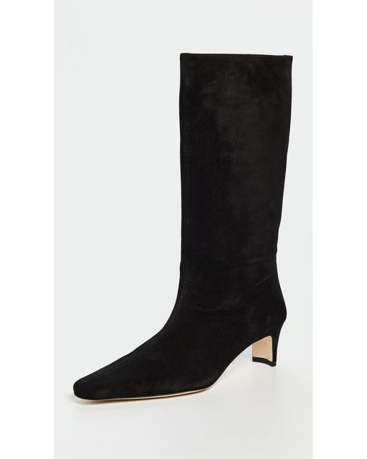 Staud Black Midcalf Wally Boots
