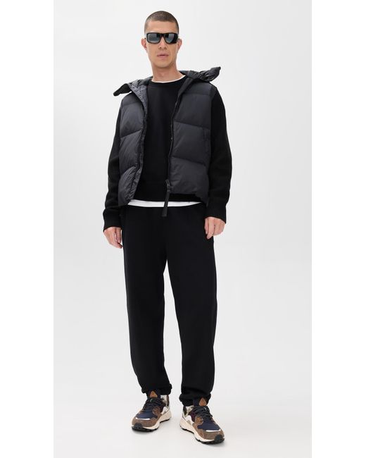 Canada Goose Black Hybridge Groove Knit Hooded Jacket for men