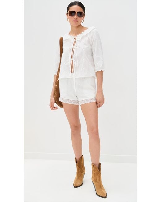 Bailey Rose White Embroidered Top