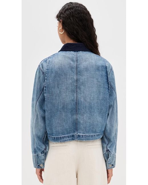 Denimist Blue Cropped Chore Jacket