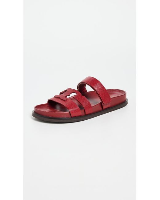 Tory Burch Red T Slides