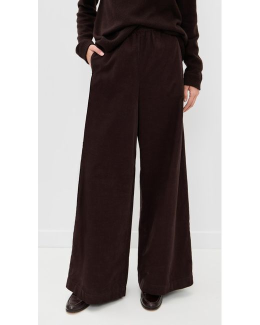 ATM Black Corduroy Wide Leg Pull On Pants