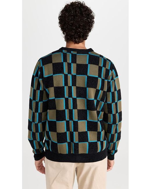 Fred Perry Glitch Chequerboard Cardigan in Black for Men | Lyst