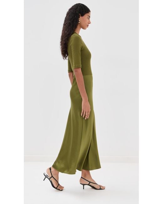 Rosetta Getty Women's Green Combo T-Shirt Dress