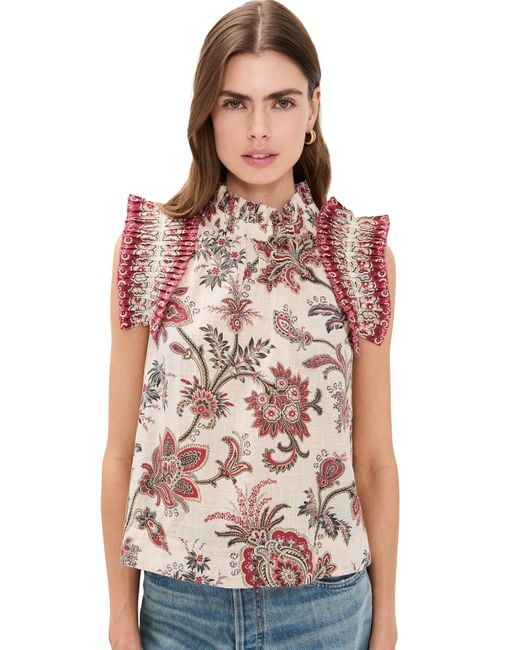 Sea Multicolor Flutter Sleeve Top