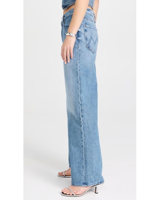 Mother Blue The Down Low Spinner Sneak Jeans