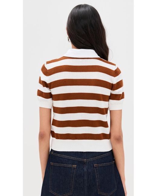 FRAME Red The Bold Stripe Polo