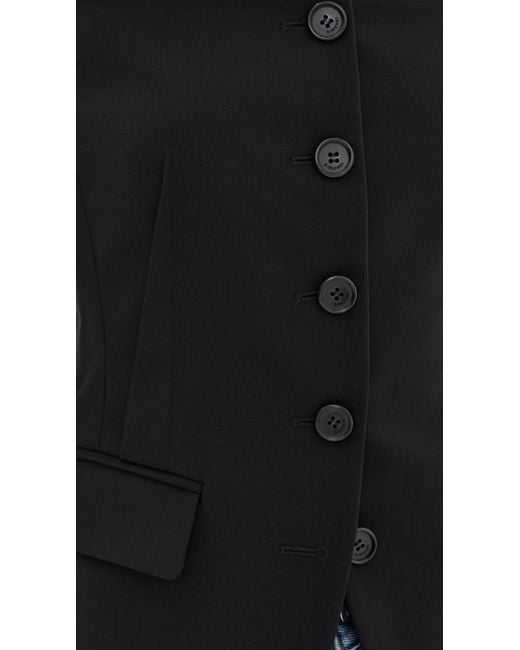 Jonathan Simkhai Black Marlowe U-Neck Jacket