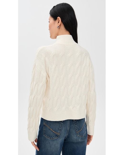Splendid White X Cella Jane Half Placket Sweater