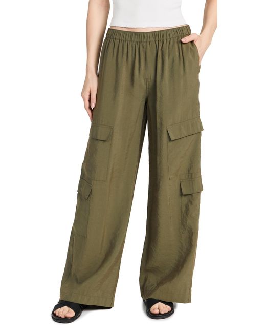 Madewell Green Pull-on Wide-leg Cargo Pant Deert Olive