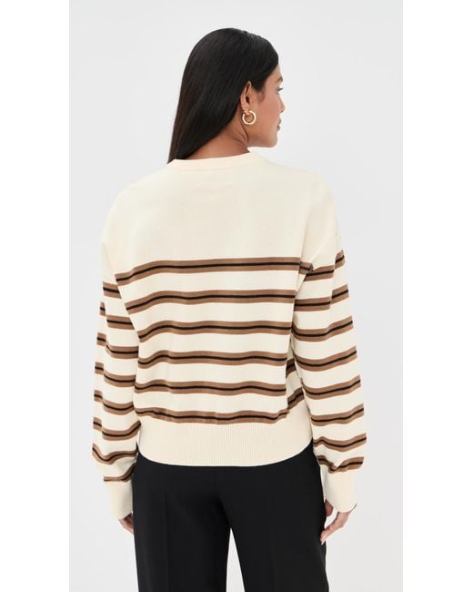 Le Bos Black Striped Boxy Pullover