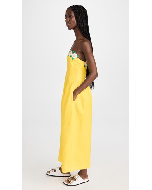 Bright yellow 2025 long dress
