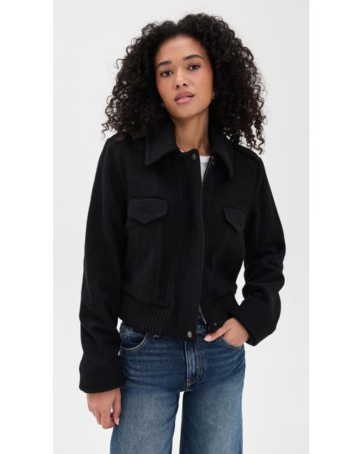Vince Black Cropped Wool Blend Jacket