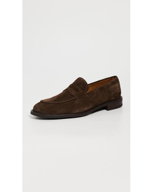 Allen Edmonds Brown Como Suede Loafers for men