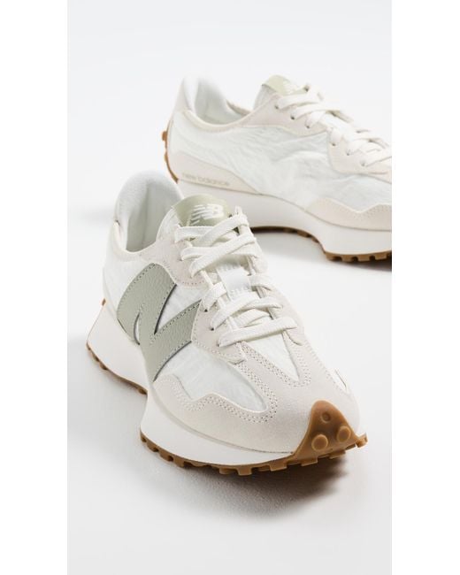 New Balance White 327 Sneakers
