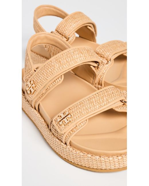 【Tory Burch】Raffia Kira Sandals ベージュ Kira raffia sandals in beige - Tory Burch | Mytheresa