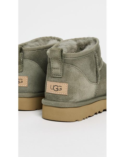 Ugg Green Classic Ultra Mini Boots