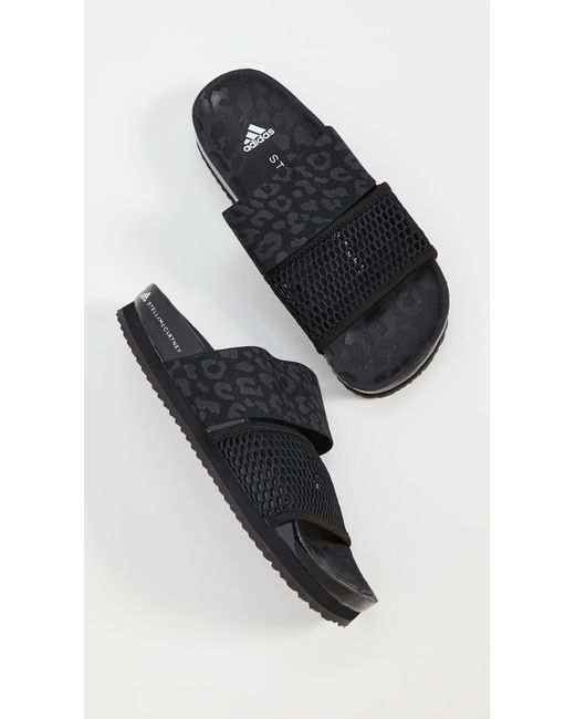 adidas By Stella McCartney Stella Lette Slides in Black | Lyst Australia