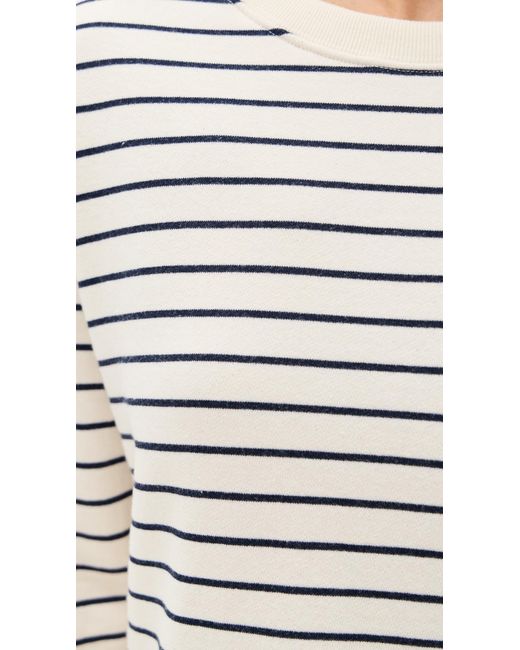 PERFECTWHITETEE Black Tyler French Terry Stripe Pullover Sweatshirt