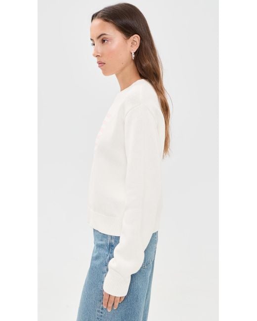 LoveShackFancy White Ty Flag Pullover