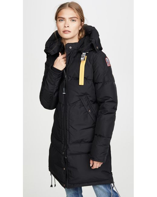 Parajumpers Long Bear Base Down Coat in Black | Lyst