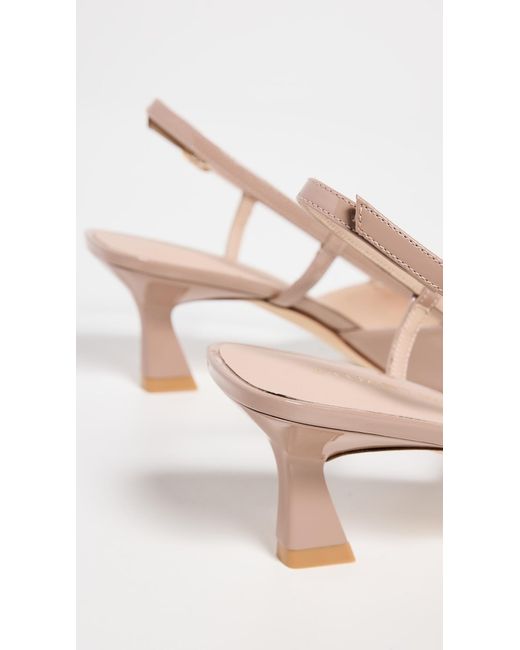 Stuart Weitzman Black Vinnie Slingback Heels 50Mm