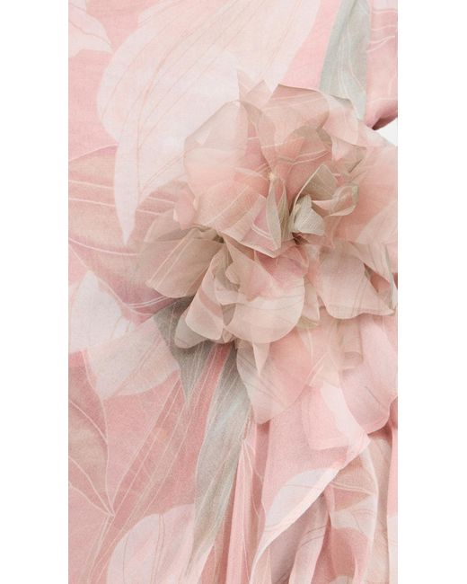 retroféte Multicolor Saara Dress Dusty Pink Botanica