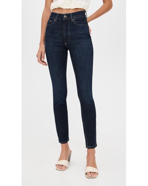 DL1961 Blue Farrow Instasculpt Ankle Skinny Jeans Crescent Harbor (Dl Ultimate)