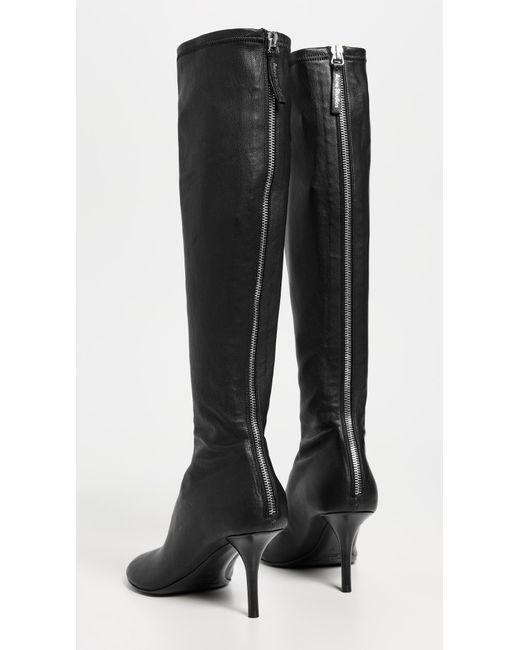 Acne Black High Leather Boots