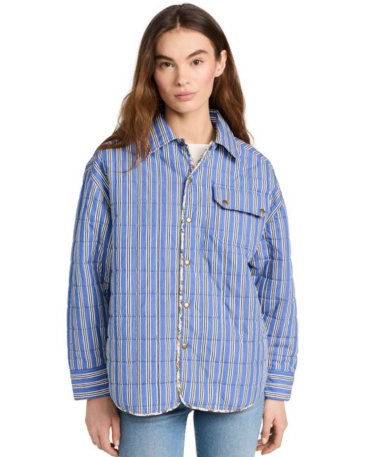 Clare V. Blue Jacques Reversible Jacket