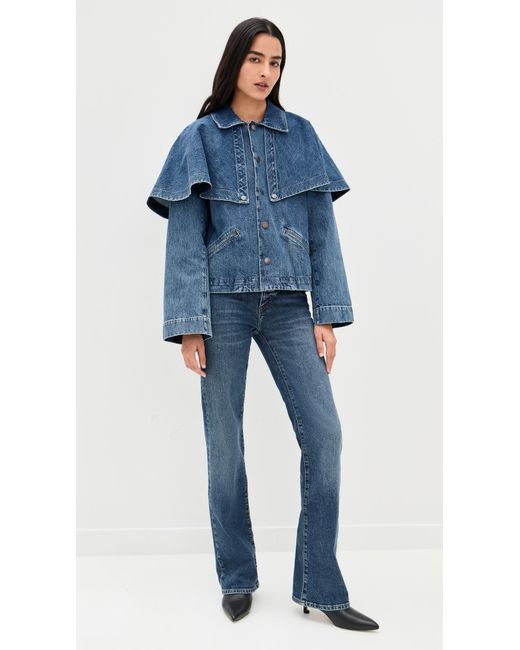 FRAME Blue The Cape Jacket