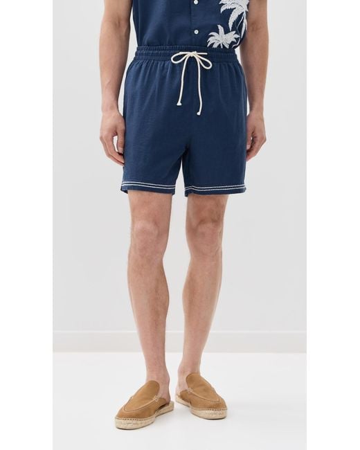 Rails Blue Hudson Shorts 6 for men