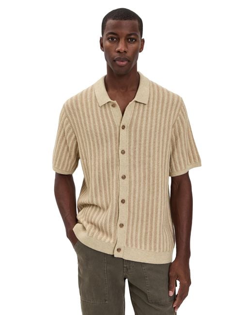 Marine Layer Natural Graham Sweater Button Down for men