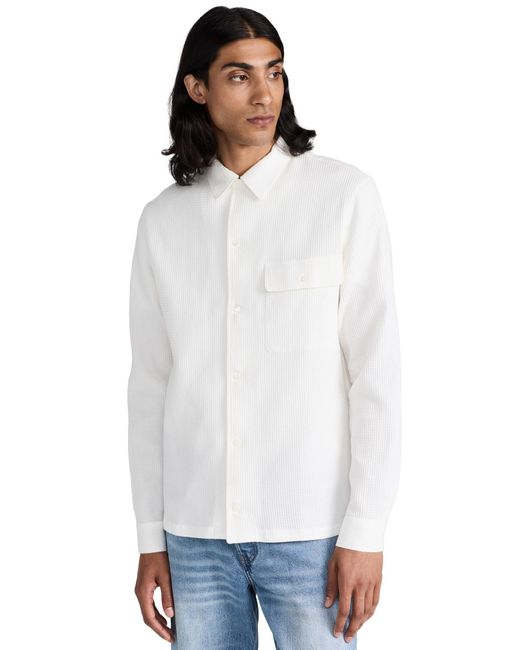 De Bonne Facture White Cotton Inen Cap Coar Hirt for men