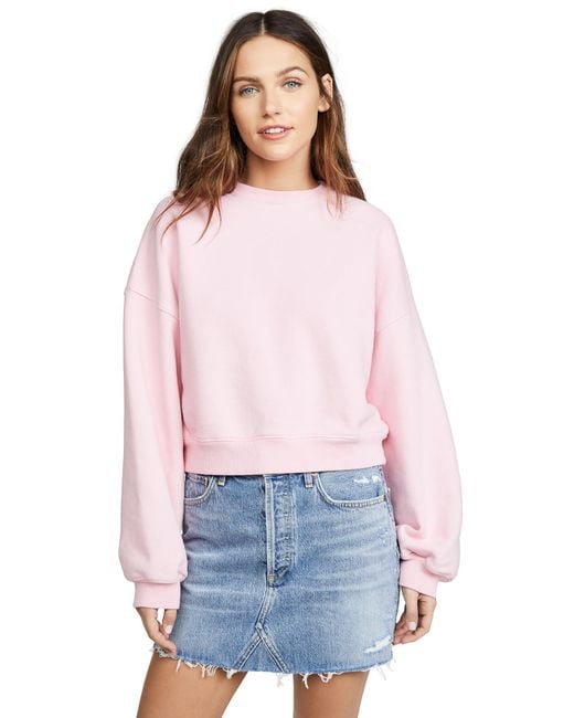 Agolde balloon clearance sleeve cropped sweatshirt