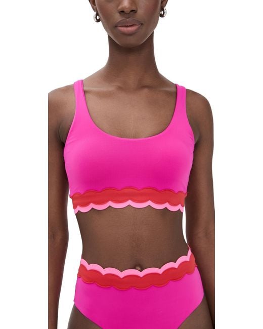 Beach Riot Pink Marin Bikini Top