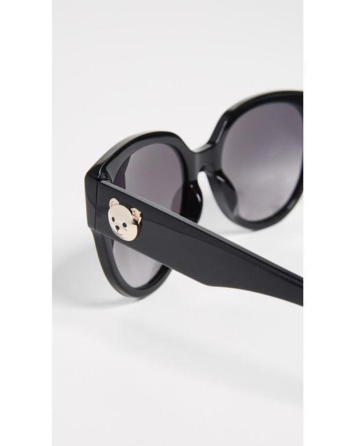 Moschino Bear Logo Sunglasses in Gray | Lyst display picture 2