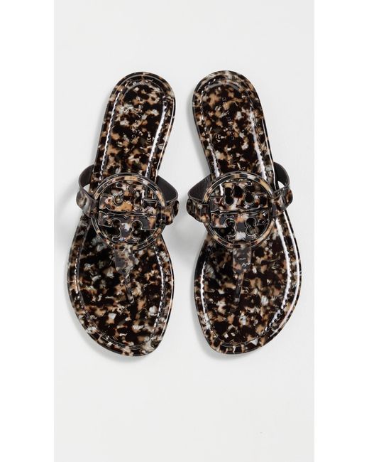 Tory Burch Black Resin Miller Sandals
