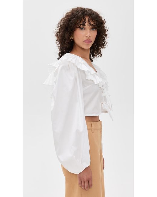 De Loreta White Aurelia Blouse